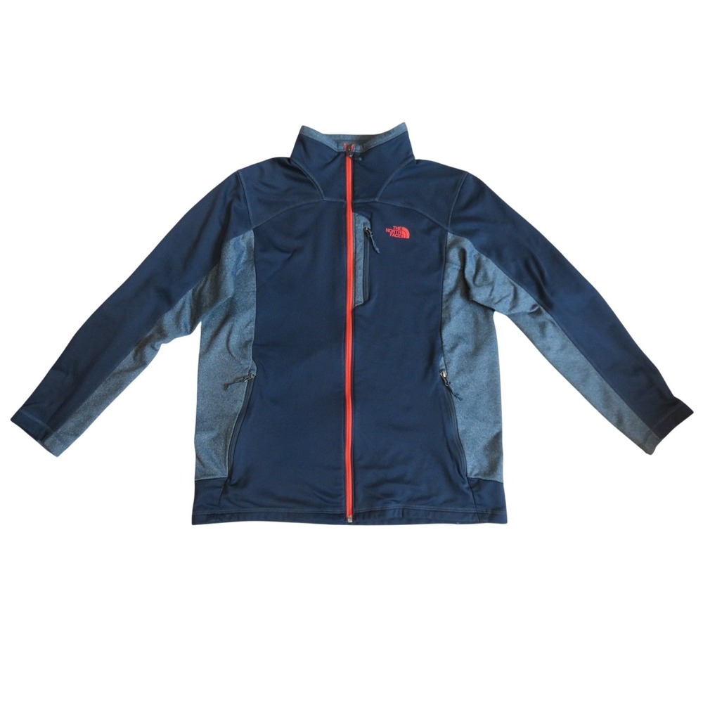 The North Face Full Zip Fleece Lined Jacket Blue Cinder Tenacious Mens Large